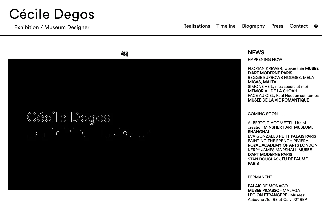 Aperçu de la page d'accueil du site ceciledegos.com